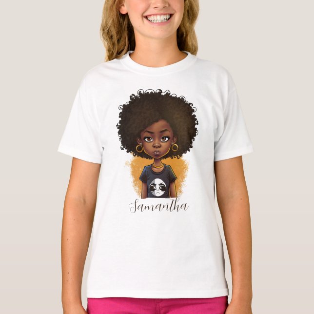 Simple Afro Woman T-Shirt (Vorderseite)
