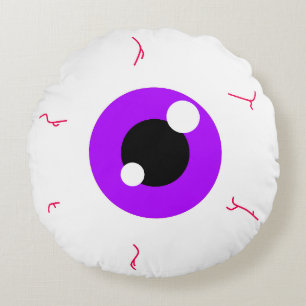 Simple Amethyst Eyeball Rundes Kissen