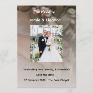 Simple and Class Weeding Invitation Einladung