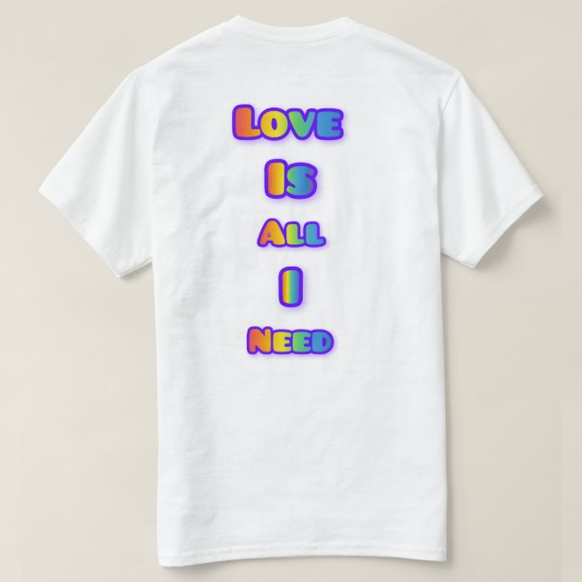  simple and elegant Valentine’s typography design  T-Shirt (Design Rückseite)