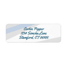 Simple Angles Ice Blue Rücksendeadressen-Aufkleber