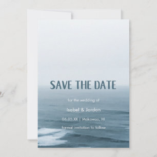 Simple Art Waves Beach Hochzeit Save the Date