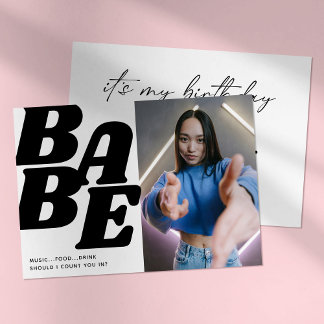 Simple Babe Teenage Girl Birthday Party Einladung