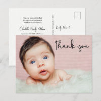 Simple Baby Girl Shower Birth Ankündigung Foto