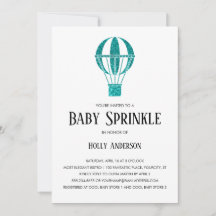 Simple Baby Sprinkle Aquamariner Glitzer Heißluftb