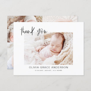 Simple Baby Vielen Dank, Fotocollage Postkarte