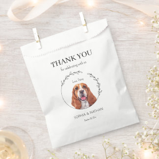 Simple Basset Hound Hochzeit Danke, dass Sie die B Geschenktütchen