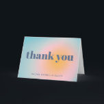 Simple Bat Mitzvah Celestial Blue Personalisiert Dankeskarte<br><div class="desc">Personalisierte einfache Bold Typografie Celestial Pastel Blue Modern Dankeschön Karte</div>