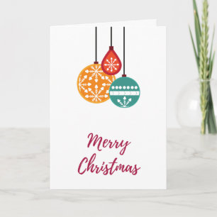 Simple Bauble Christmas Card Feiertagskarte