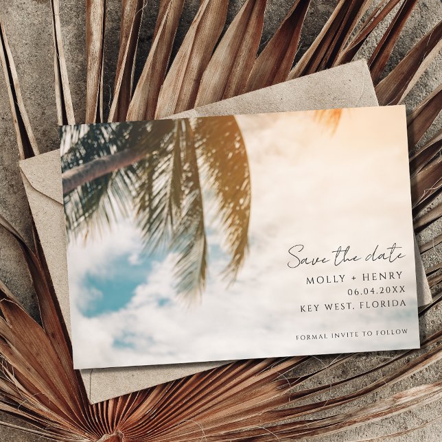 Simple Beach Wedding Foto Save the Date (Von Creator hochgeladen)