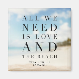 Simple Beach Wedding Gefallen Magnet