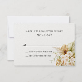 Simple Beach Wedding RSVP Karte