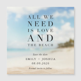 Simple Beach Wedding Save the Date Magnetkarte