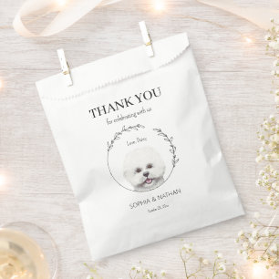 Simple Bichon Frise Wedding Danke, dass Sie die Ta Geschenktütchen