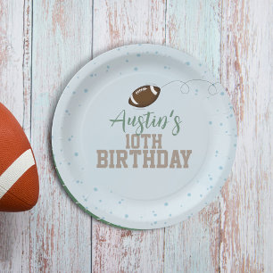 Simple Birthday Cute Sports Football Party Fun Pappteller