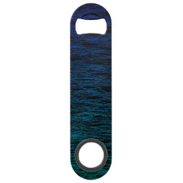 Simple Black Blue Aquamarin Abstrakt Scribble Text Speed Flaschenöffner