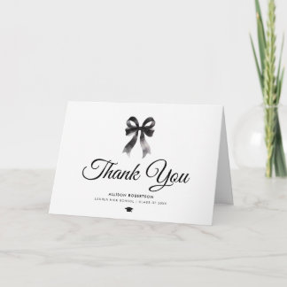 Simple black bow Folded Greeting Card Karte