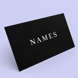 Simple Black Custom Add Your Name Elegant Terminkarte