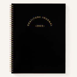 Simple Black Gratitude Journal Notizbuch