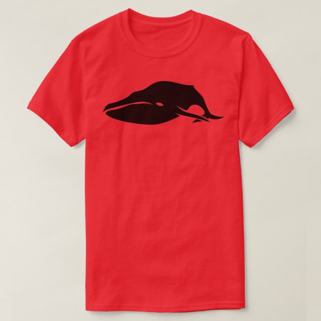 Simple Black on White Whale 9 T-Shirt (Design vorne)