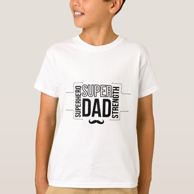 Simple Black Super Vater Kid's T - Shirt (Vorderseite)