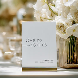 Simple Black & White Cards & Gifts Wedding Sign Einladung