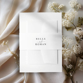 Simple Black & White Wedding Einladungsbanderole