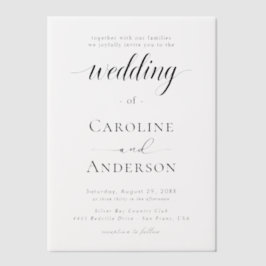 Simple Black & White wedding Vellum Overlay