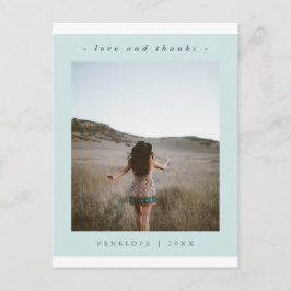 Simple Blue Abschluss Vielen Dank Foto Postkarte