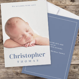 Simple Blue Baby Minimalistisch Minimal Classic Ni Ankündigung