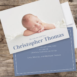 Simple Blue Baby Minimalistisch Minimal Classic Ni Ankündigung