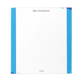 Simple Blue Frame Notepad Notizblock