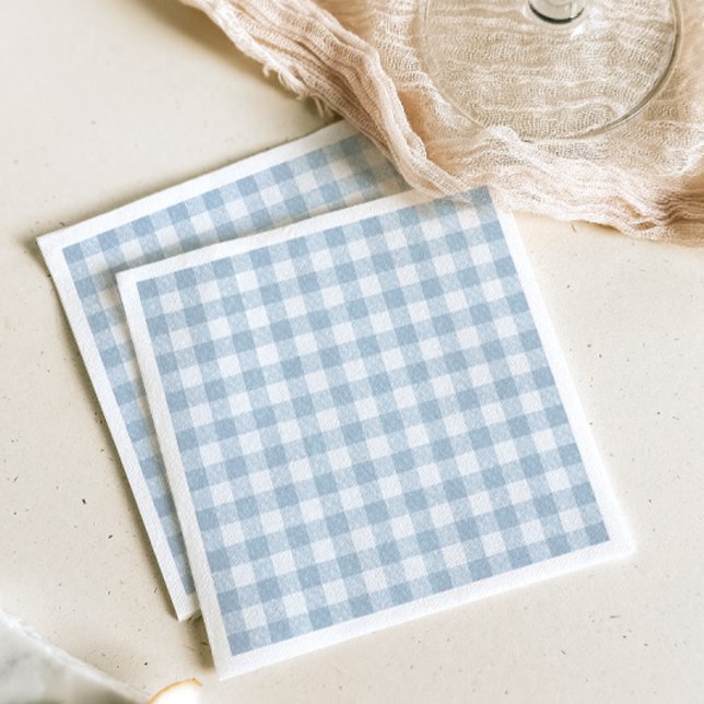 Simple Blue Gingham Paper Serviette (Von Creator hochgeladen)