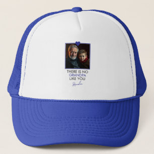 Simple Blue Heart Grandkid Grandparent Foto Truckerkappe