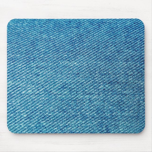 Simple Blue Jeans Denim Textile Textur | Mousepad (Vorne)