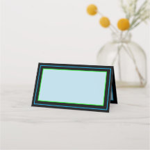 Simple Blue Neon Platzkarten