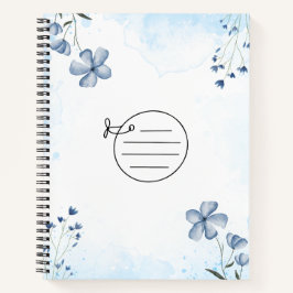Simple Blue Notebook Notizbuch