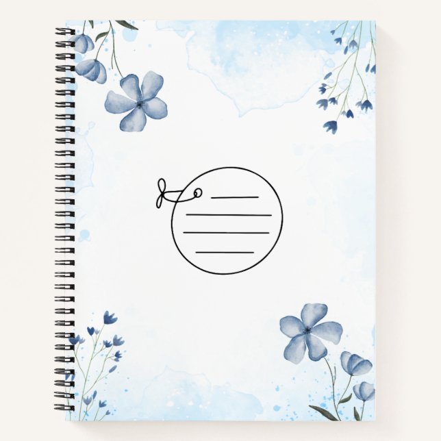 Simple Blue Notebook Notizbuch (Vorderseite)