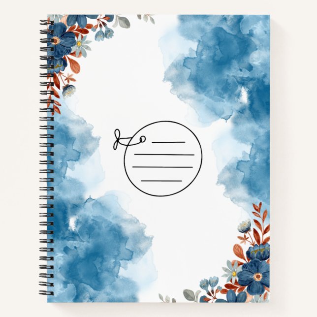 Simple Blue Notebook Notizbuch (Vorderseite)