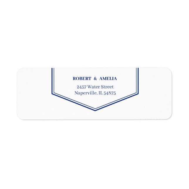 Simple Blue Personalisiert Rücksendeadresse (Vorne)