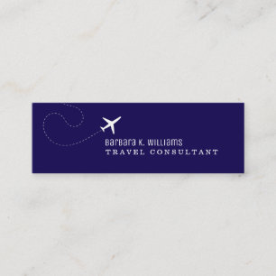 Simple Blue Travel Consultant Mini Visitenkarte