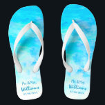Simple Blue Unisex Bride Groom Sandals Wedding Flip Flops<br><div class="desc">Dieses schlichte und dennoch stilvolle Paar blaue Flip Flops ist ideal für Braut und Bräutigam zum Tragen am Hochzeitstag, Bachelor/Junggeselinnen-Abschied, Flitterwochen oder anderen Feiern. Strich Anpassen Sie es mit Ihrer Formulierung durch die Vorlagenfelder. Wenn Sie gewollt haben, um den Stil, die Farbe oder die Textplatzierung des Schriftartes zu ändern, klicken...</div>
