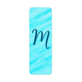 simple blue whi watercolor lines add your monogram