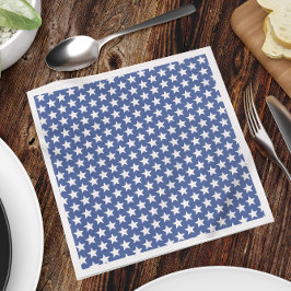 Simple Blue White Stars Patriotic Minimalistisch Serviette