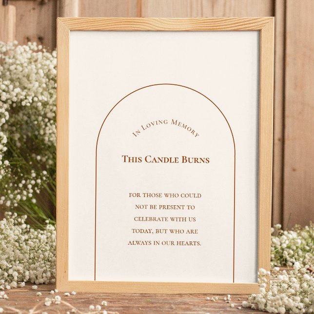 Simple Boho Arch Elfenbein Hochzeit dieser Kerze B Poster (Von Creator hochgeladen)