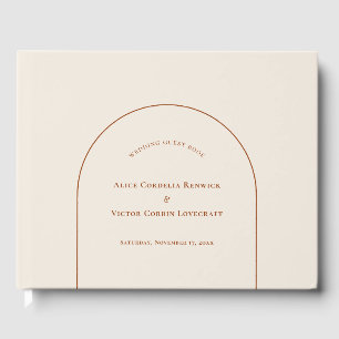 Simple Boho Arch Ivory Wedding Gästebuch