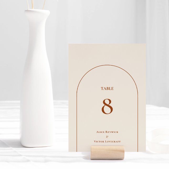 Simple Boho Arch Ivory Wedding Tischnummer (Von Creator hochgeladen)