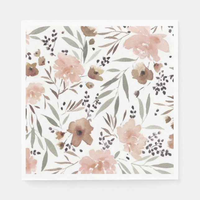 Simple Boho Blume Luncheon Napkin Serviette (Vorderseite)