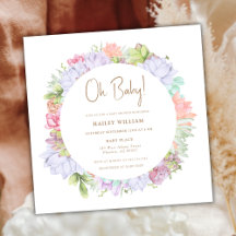 Simple Boho Cactus Desert Oh Baby Shower