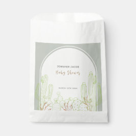 Simple Boho Cactus Line Art Arch Baby Dusche Geschenktütchen